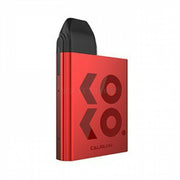 UWELL Caliburn KOKO Pod Kit in Red – compact refillable pod vape device with sleek design and portable performance.